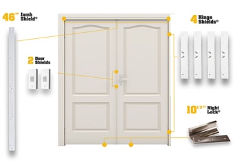 Door Armor Double Door Kit (With Night Lock)